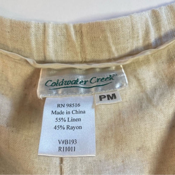Coldwater Creek Women's Linen Blend Pull On Drawstring Pants Size PM - Picture 6 of 8